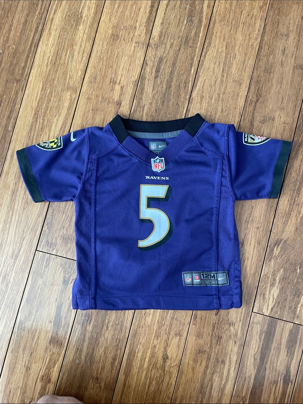 Nike Kids Baltimore Ravens Purple #5 Flacco Jersey